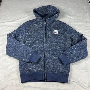 G-III Sports NBA Hooded Jacket Teens Size M 12-14 76ers Front Pockets Full Zip
